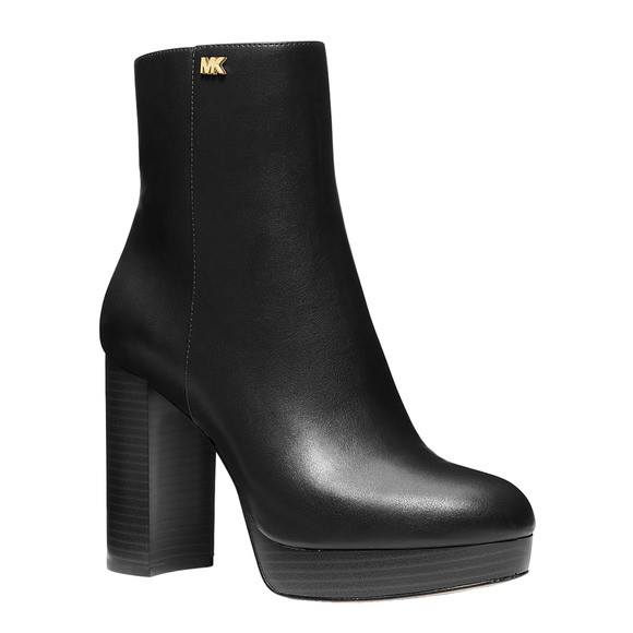 Michael Kors Joanna Faux Leather Platform Boot Bootie Black 6/7.5/9/9.5/10 Nib - Picture 1 of 4